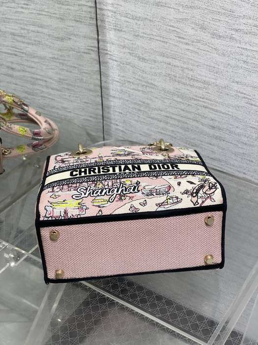 Dior Tote bag with stylish traits Pink 01A