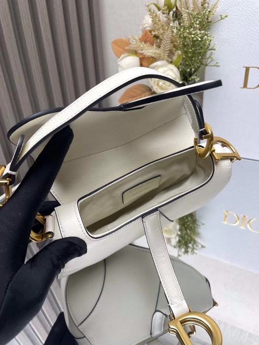 Dior Tote bag with stylish traits White 01A 6