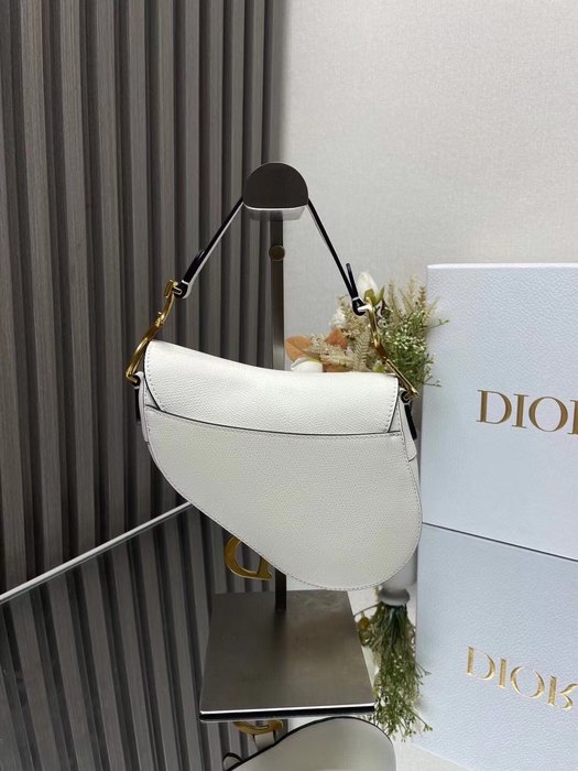 Dior Tote bag with stylish traits White 01A 6