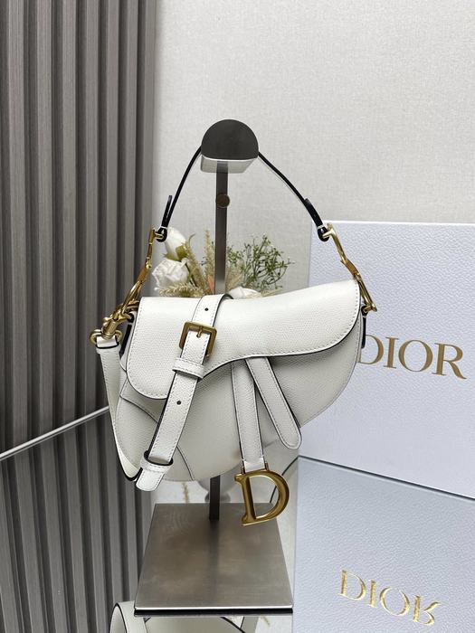 Dior Tote bag with stylish traits White 01A 6