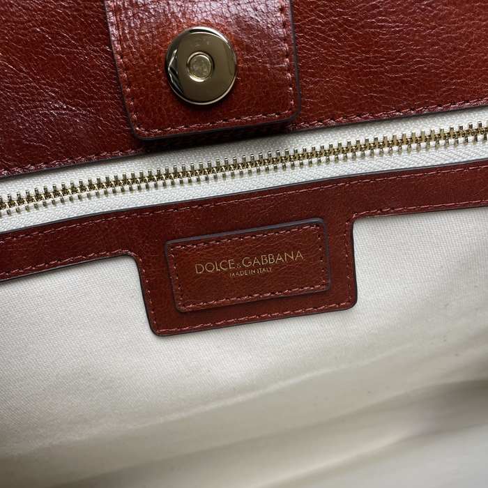 DolceGabbana Leopard Print Tote Brown 01A