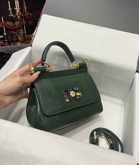 DolceGabbana Tote bag with elegant design Green 01A