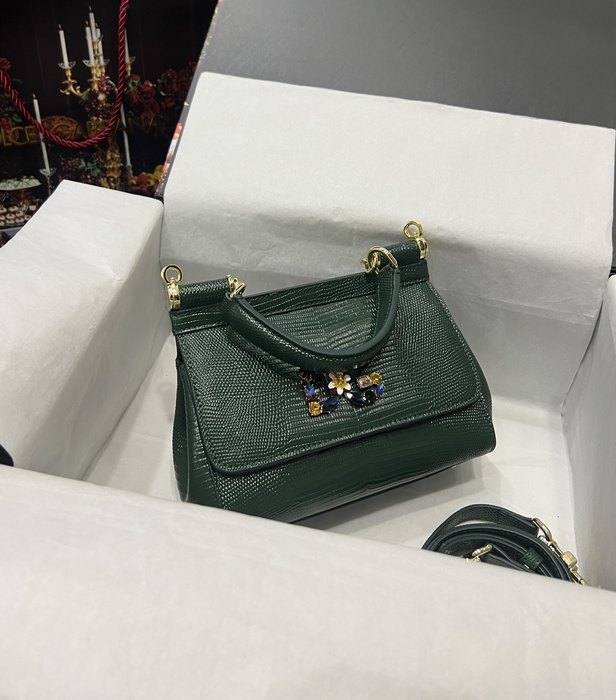 DolceGabbana Tote bag with elegant design Green 01A