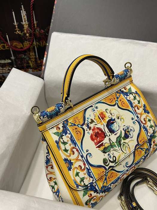 DolceGabbana Tote bag with floral design traits Beige 01A