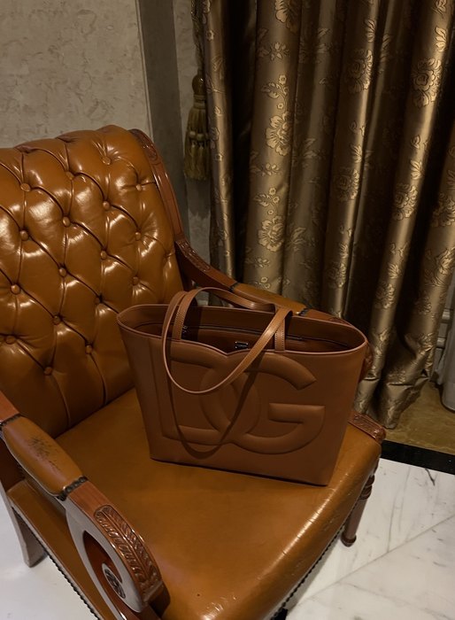 DolceGabbana Tote bag with structured design Brown 01A