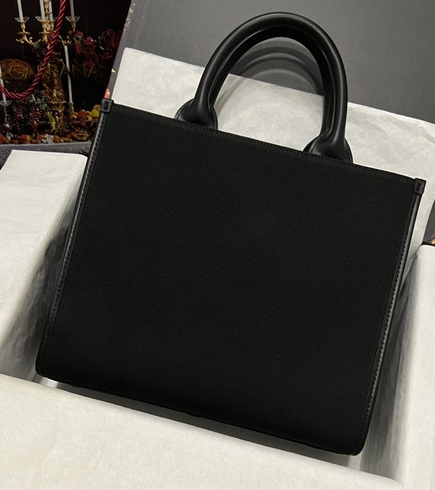 DolceGabbana Tote with floral accent Black 01A
