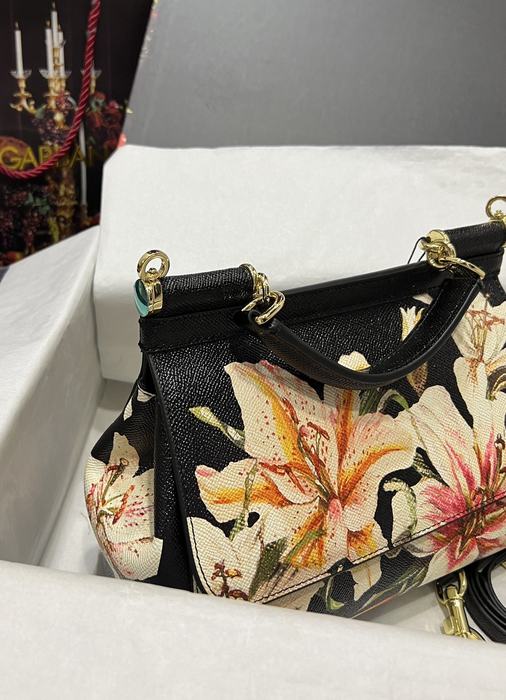 DolceGabbana Tote with floral design traits Yellow 01A