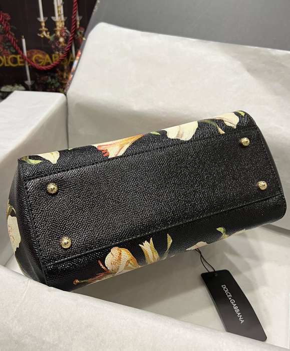 DolceGabbana Tote with floral design traits Yellow 01A