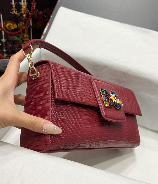 DolceGabbana Tote with floral embellishment Brown 01A