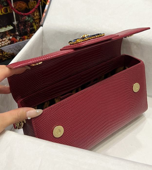 DolceGabbana Tote with floral embellishment Brown 01A