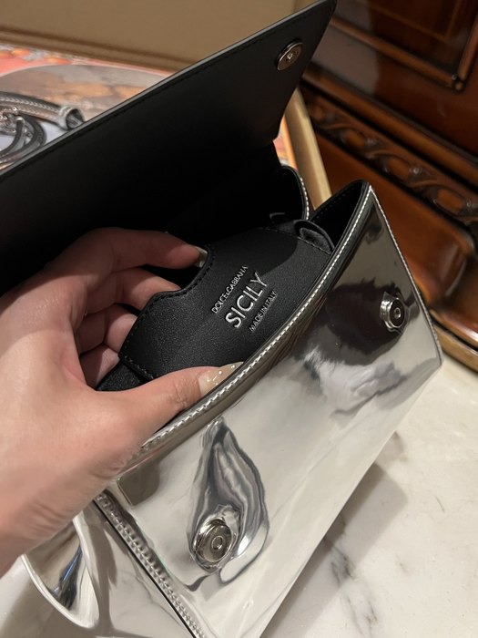 DolceGabbana Tote with sleek silhouette Grey 01A