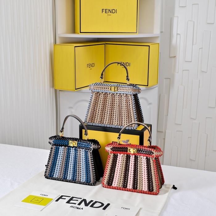 Fendi Stylish Tote with unique detailing Blue 01A