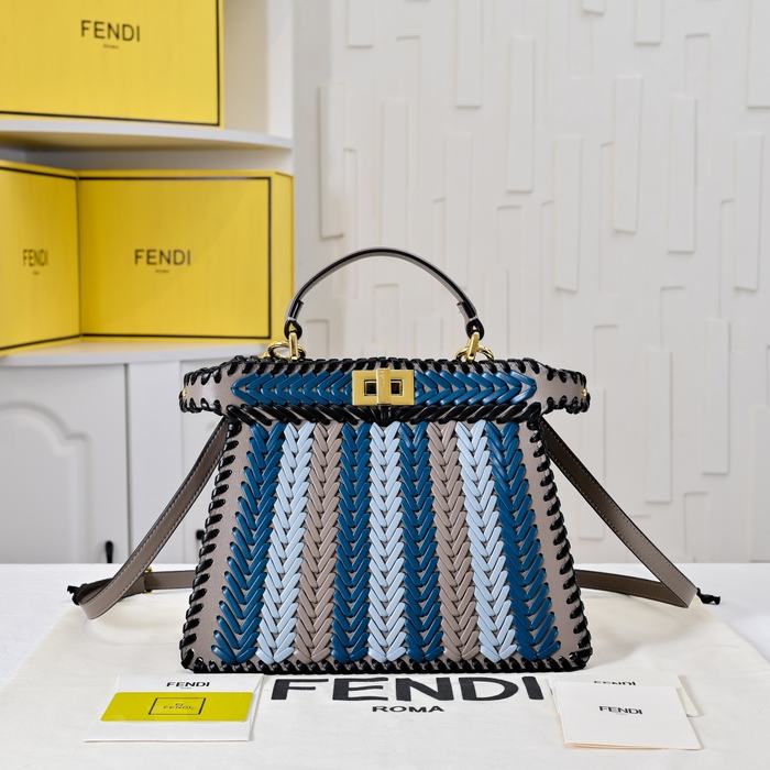 Fendi Stylish Tote with unique detailing Blue 01A