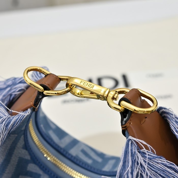 Fendi Tote Bag with Stylish Features Blue 01A 2