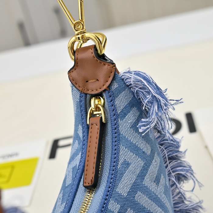 Fendi Tote Bag with Stylish Features Blue 01A 2