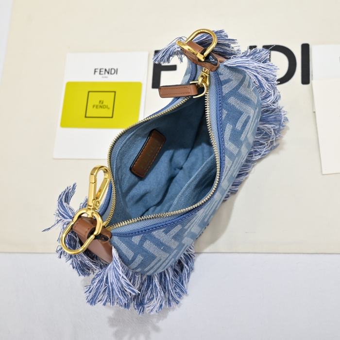 Fendi Tote Bag with Stylish Features Blue 01A 2