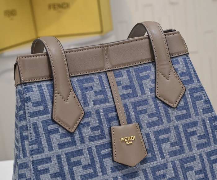 Fendi Tote Bag with Stylish Features Blue 01A 3