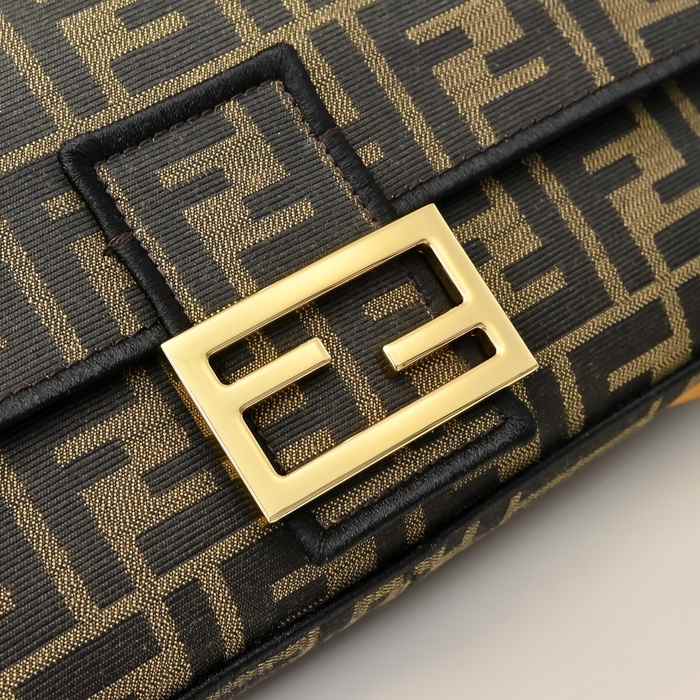 Fendi Tote Bag with stylish traits Brown 01A 2