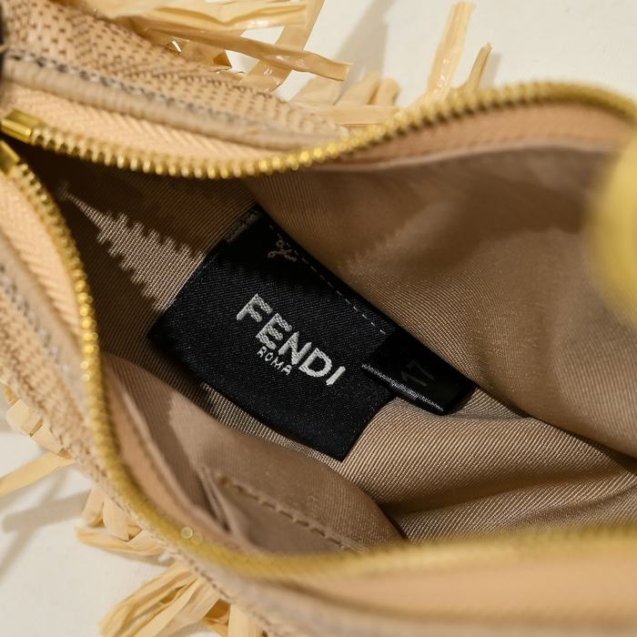 Fendi Tote bag with fringing Beige 01A