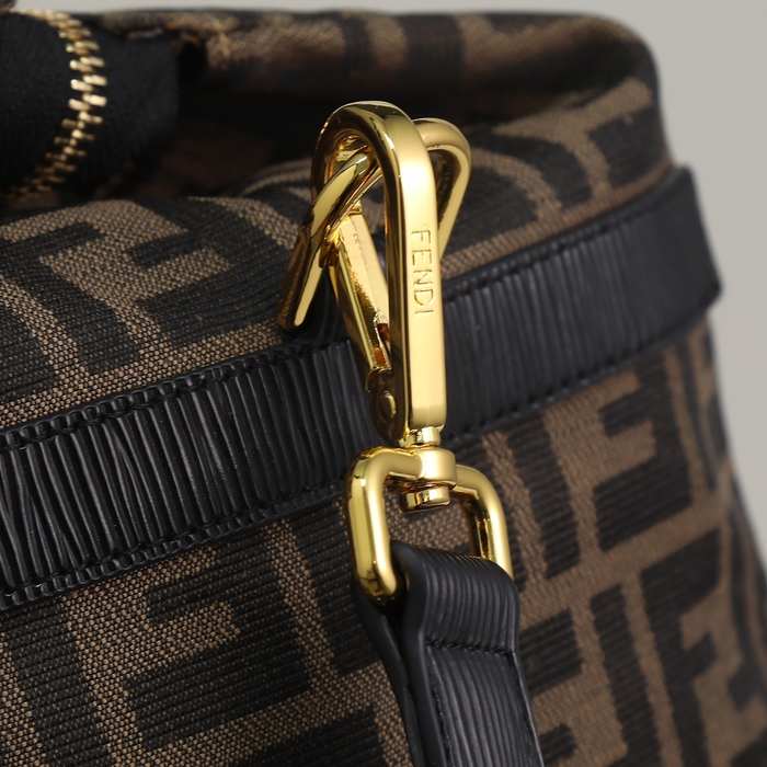 Fendi Tote bag with structured features Brown 01A