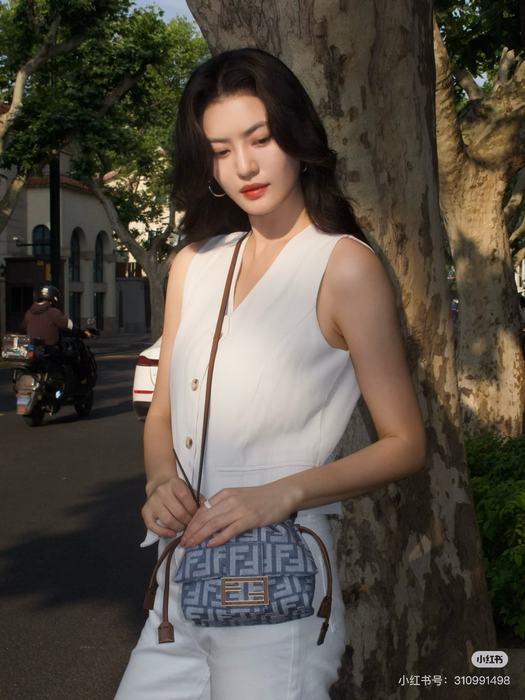 Fendi Tote bag with stylish features Blue 01A