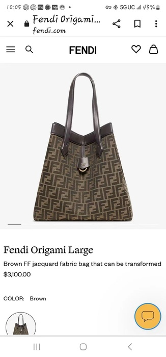 Fendi Tote bag with stylish features Brown 01A 2