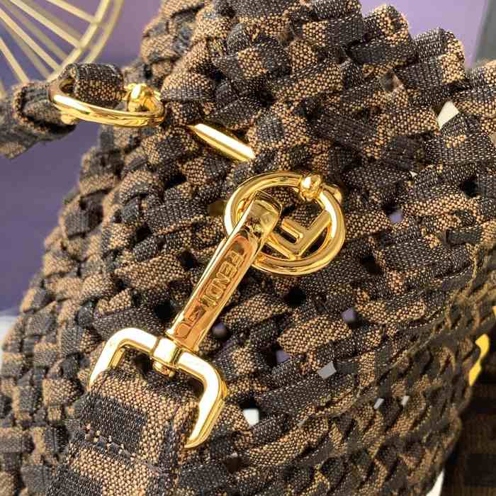 Fendi Tote bag with stylish traits Brown 01A 10