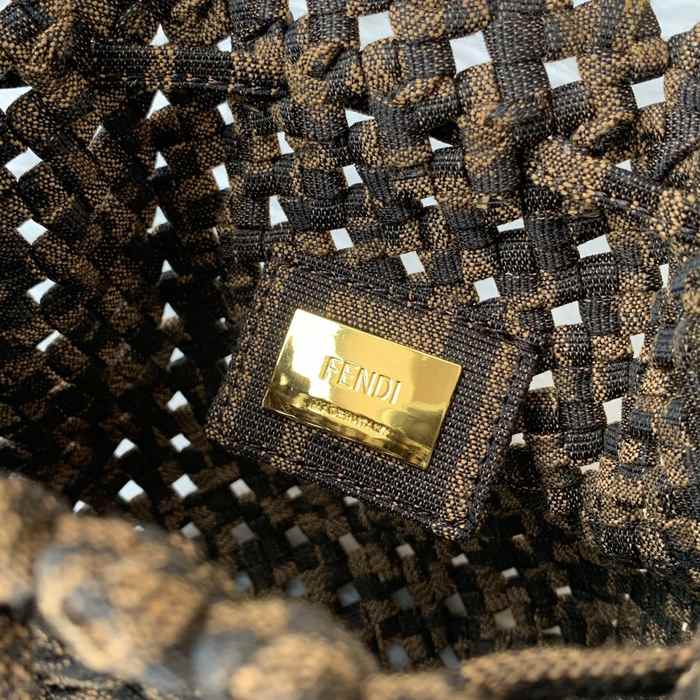 Fendi Tote bag with stylish traits Brown 01A 10