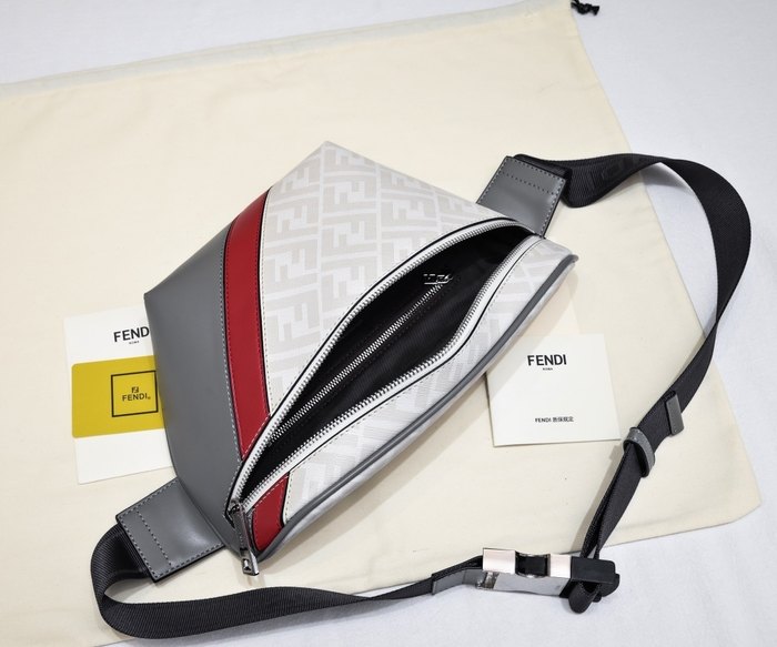 Fendi Tote bag with stylish traits Brown 01A 4