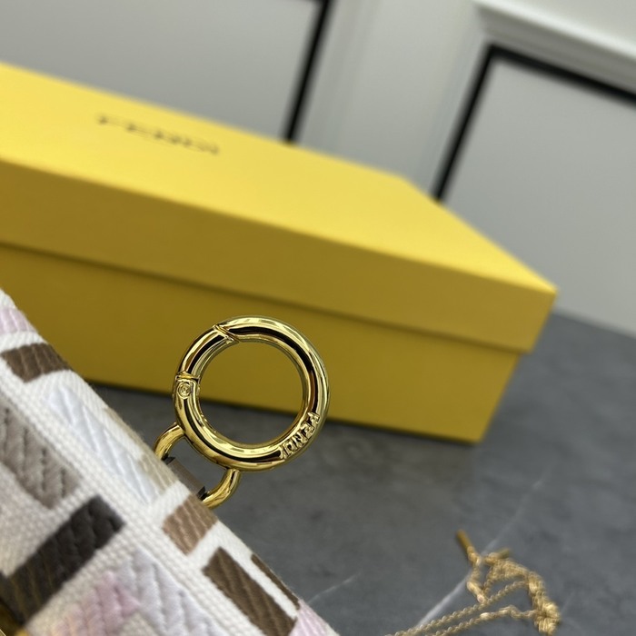 Fendi Tote bag with stylish traits Brown 01A 6