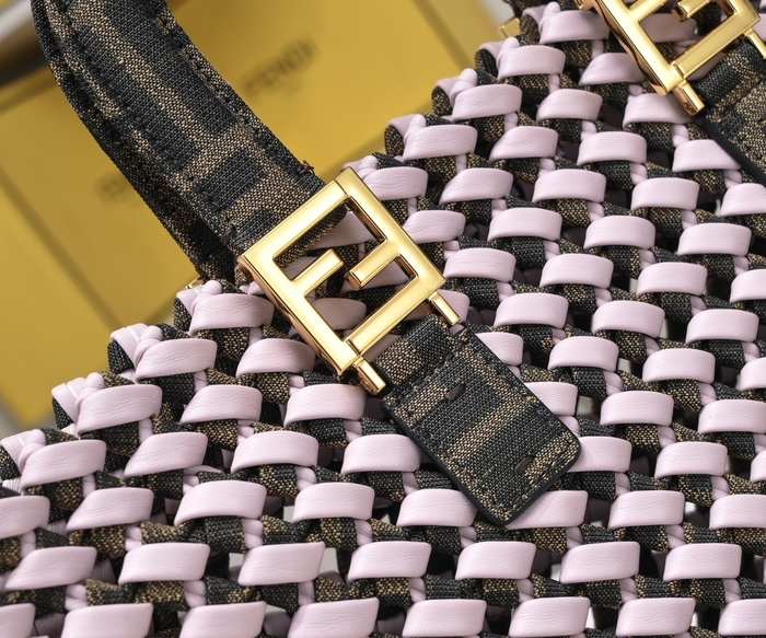 Fendi Tote bag with stylish traits Brown 01A 7