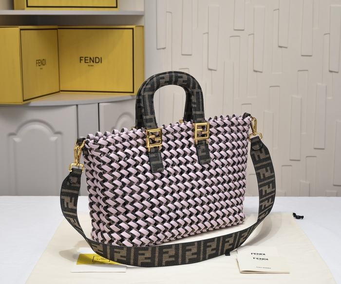 Fendi Tote bag with stylish traits Brown 01A 7
