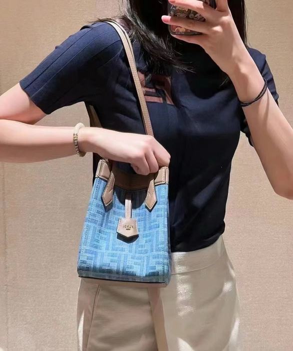 Fendi Tote style 03 Blue 01A