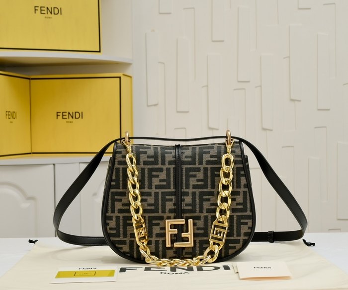 Fendi Tote with chain detail Black 01A