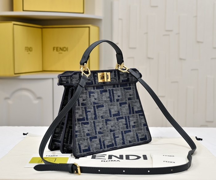 Fendi Tote with modern design traits Navy 01A
