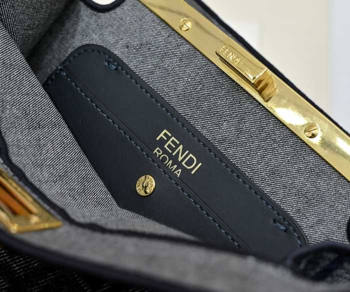 Fendi Tote with modern design traits Navy 01A