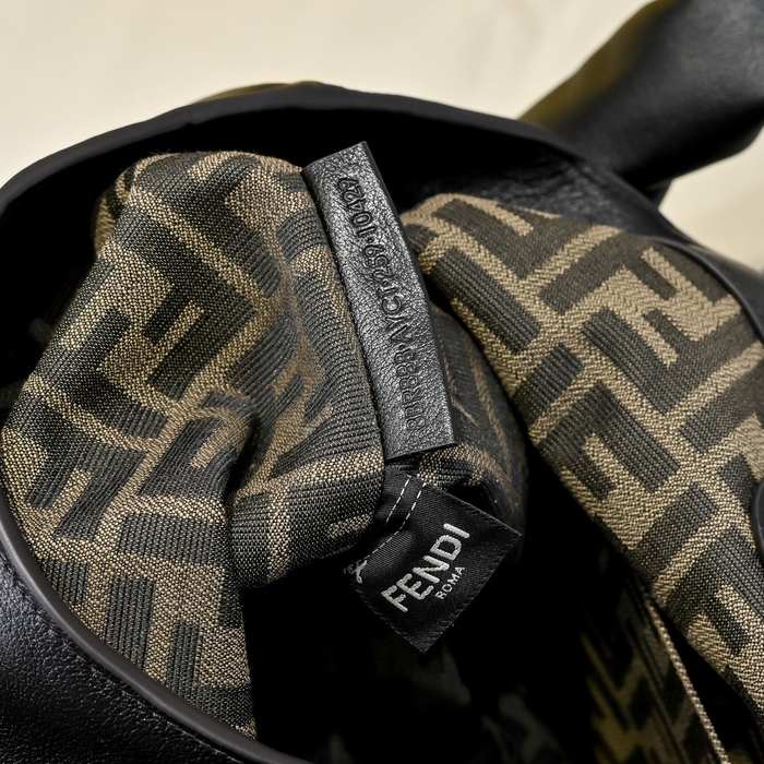 Fendi Tote with soft pleats Black 01A
