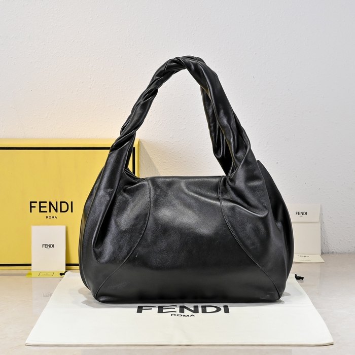 Fendi Tote with soft pleats Black 01A