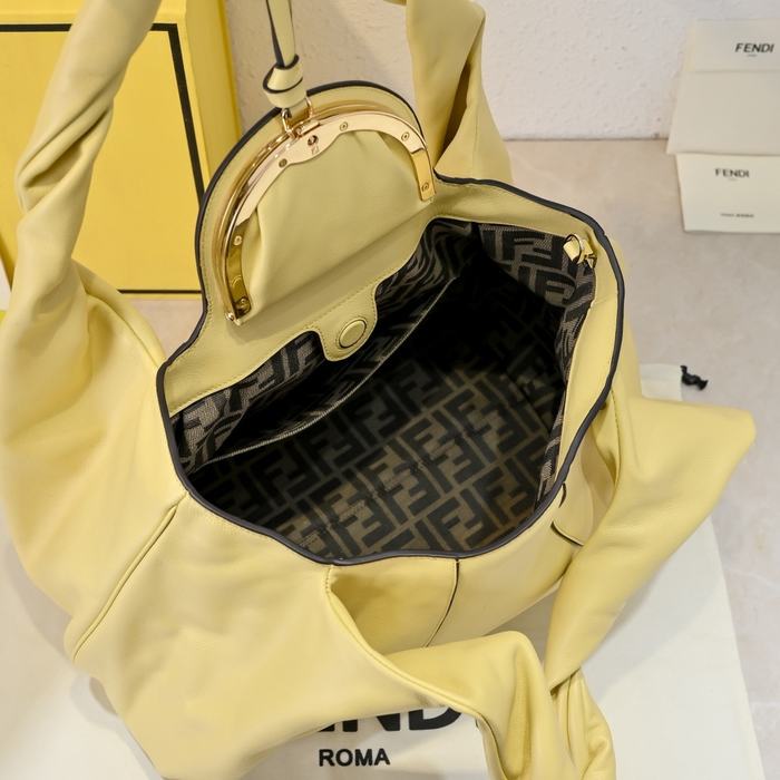 Fendi Tote with soft pleats Black 01A