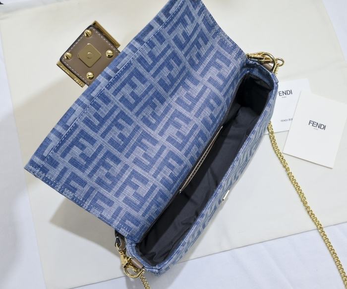Fendi Tote with structured design Blue 01A