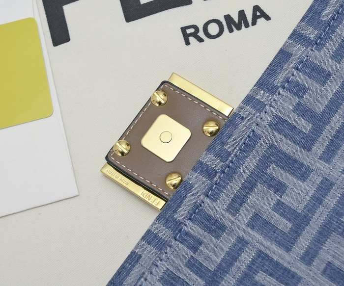 Fendi Tote with structured design Blue 01A