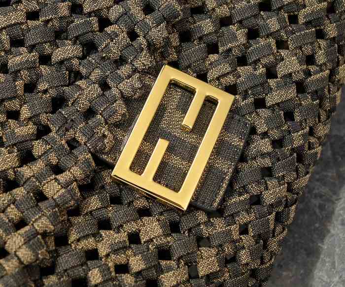 Fendi Tote with stylish features Black 01A 2