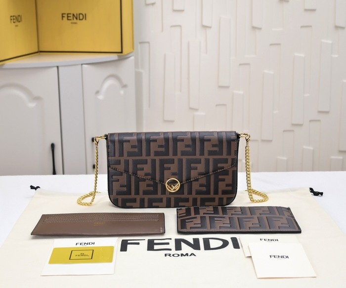 Fendi Tote with stylish traits Black 01A 2