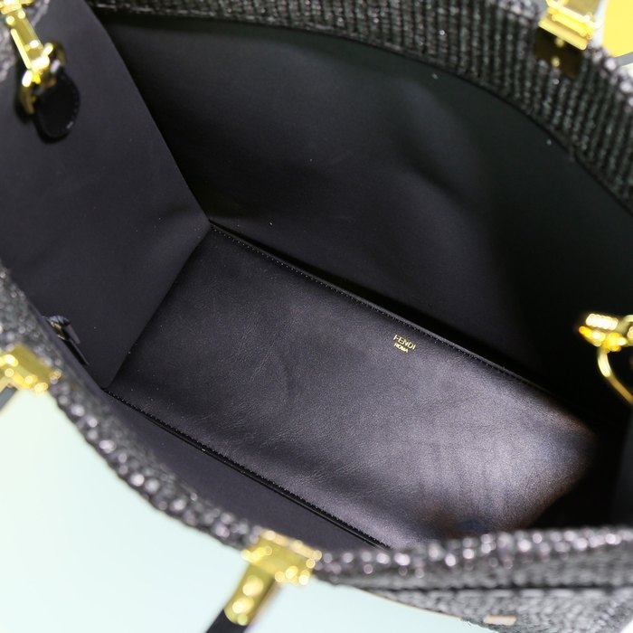 Fendi Tote with stylish traits Brown 01A 2