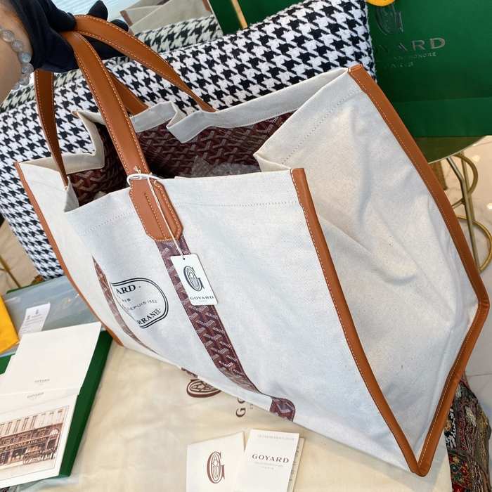 Yupoo BagTypeTote Canvas Tote with Leather Straps Beige 01A