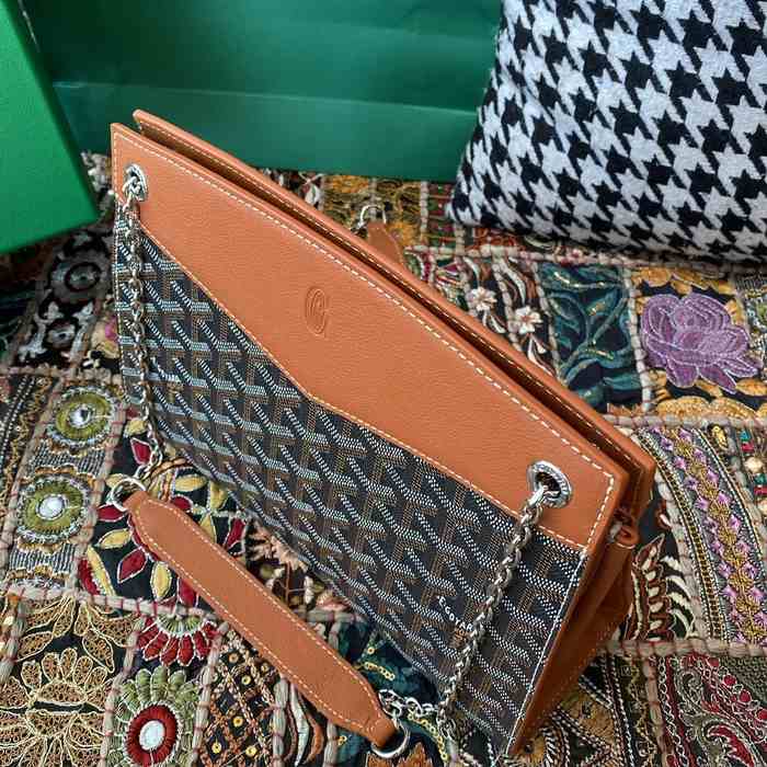 Yupoo BagTypeTote Canvas bag with houndstooth pattern accents Brown 01A