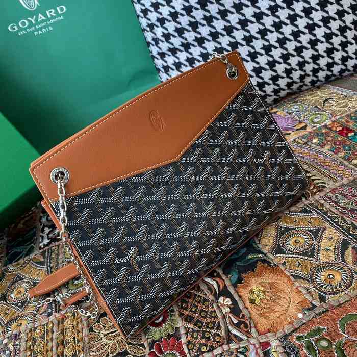 Yupoo BagTypeTote Canvas bag with houndstooth pattern accents Brown 01A