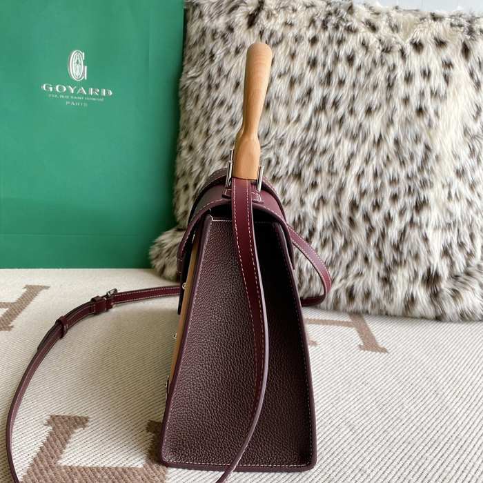 Yupoo BagTypeTote Elegant Structured Tote Burgundy 01A