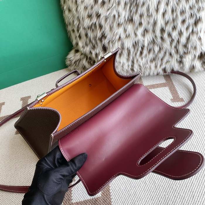 Yupoo BagTypeTote Elegant Structured Tote Burgundy 01A