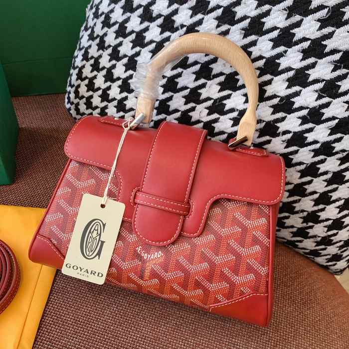 Yupoo BagTypeTote Elegant red leather tote with a structured design Red 01A